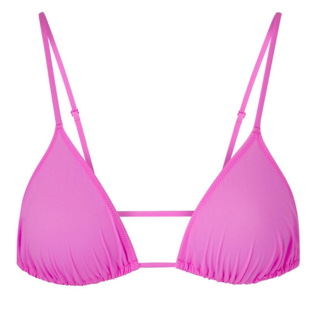 Skims Micro Cording String Triangle Bra - Neon Orchid 3X